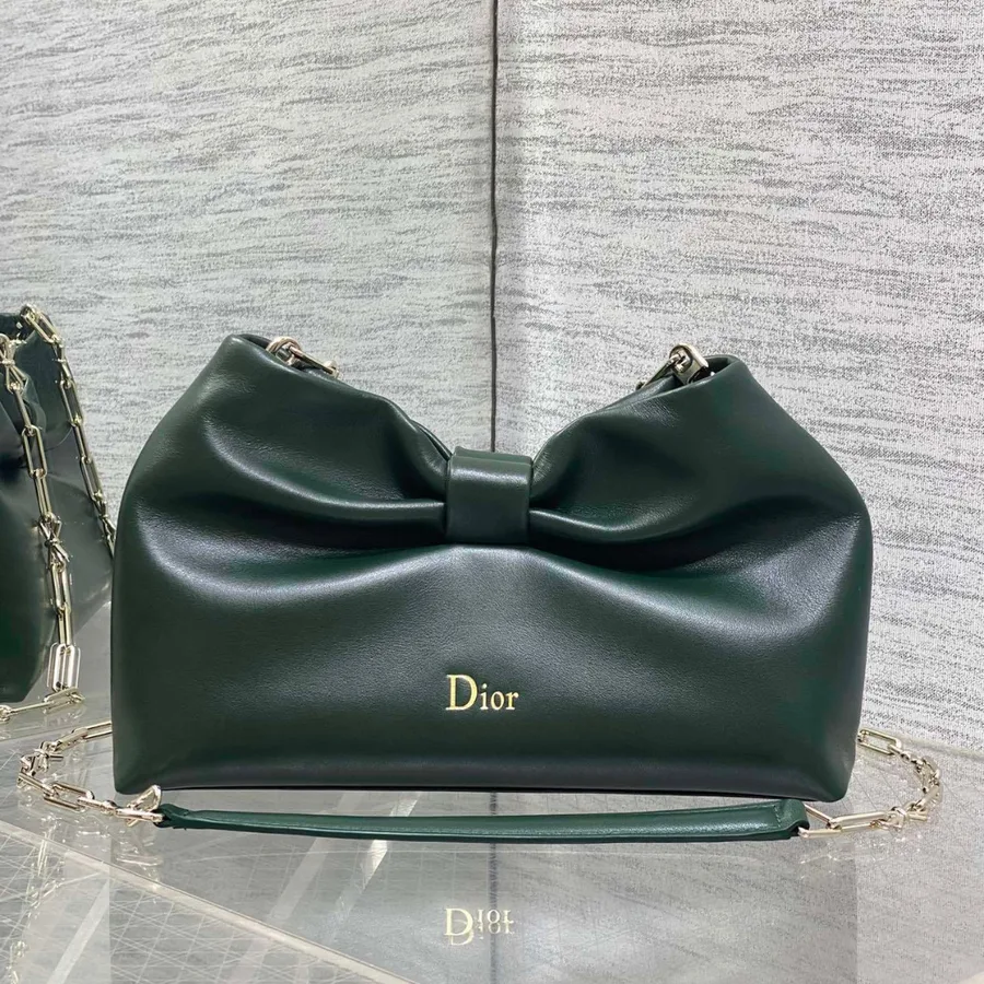 Dior Bow Bag Small Dark Green