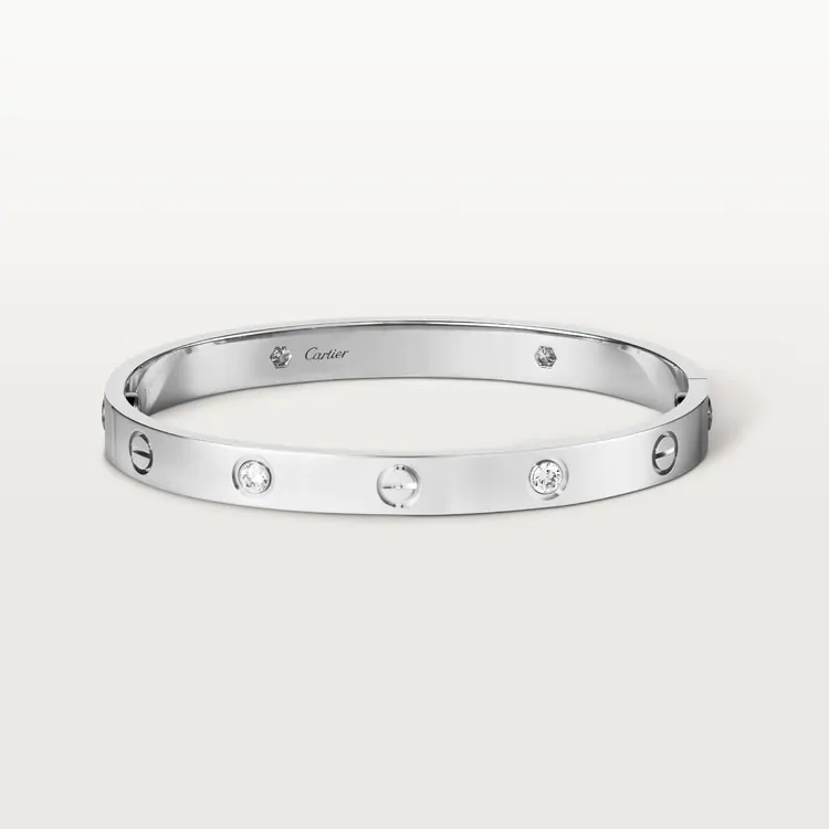 Cartier Inspired LOVE bracelet, classic model, 4 diamonds