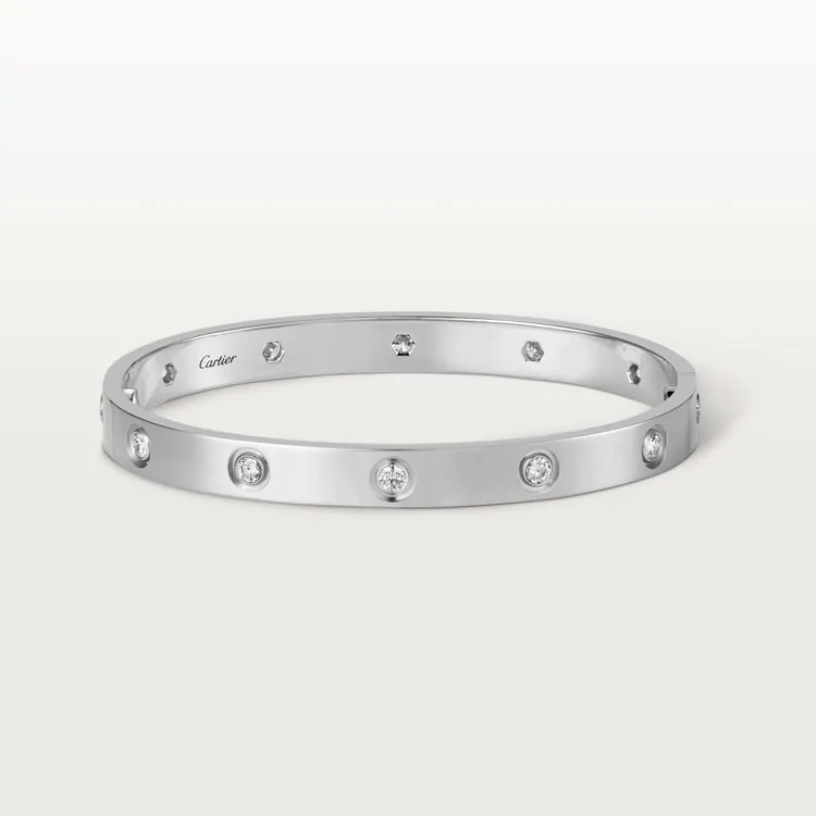 Cartier Inspired LOVE bracelet, classic model, 10 diamonds