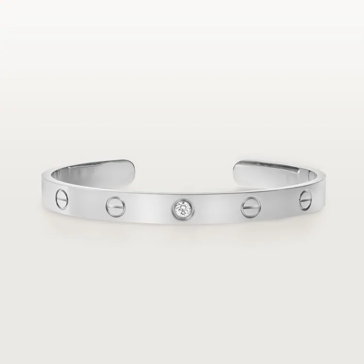 Cartier Inspired LOVE bracelet, 1 diamond
