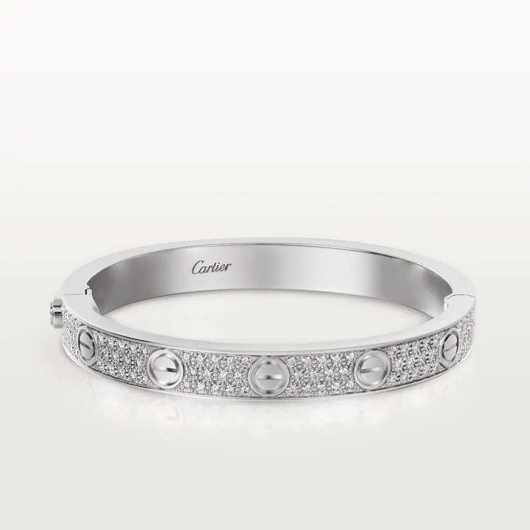 Cartier Inspired LOVE bracelet, classic model, paved