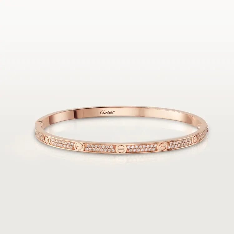 Cartier Inspired LOVE bracelet, small model, paved