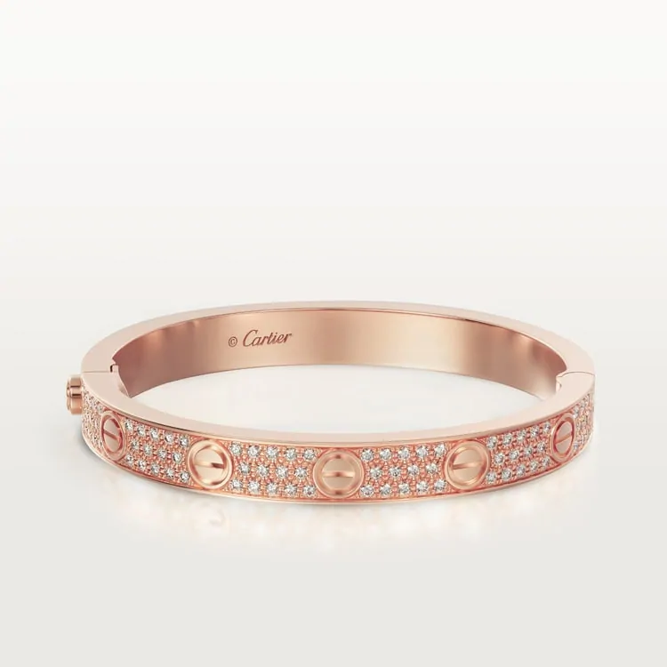 Cartier Inspired LOVE bracelet, classic model, paved