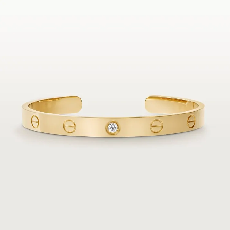 Cartier Inspired LOVE bracelet, 1 diamond