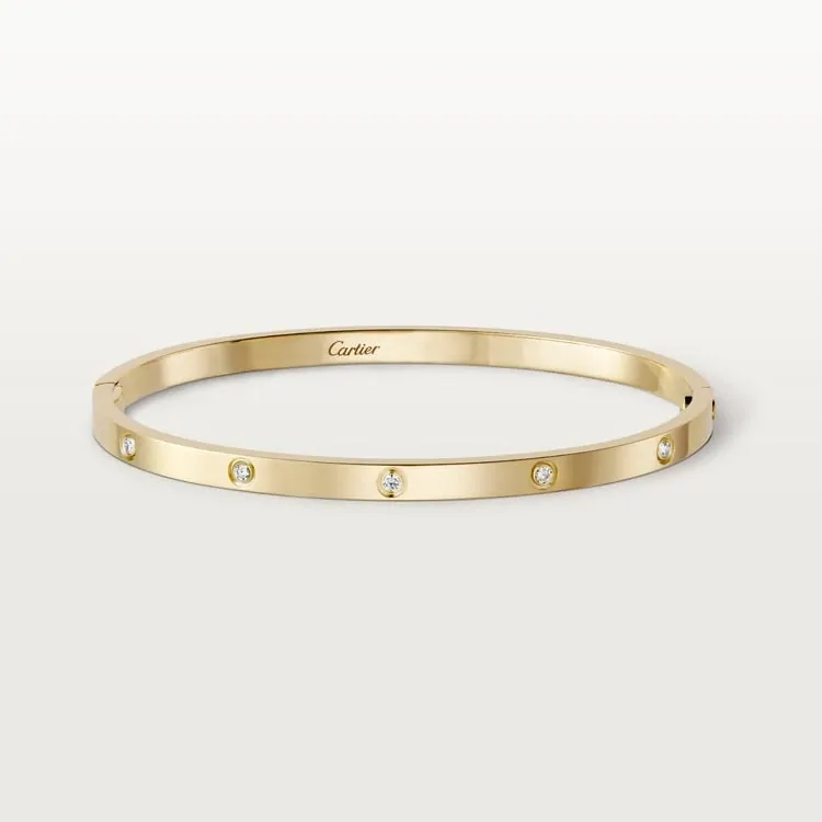 Cartier Inspired LOVE bracelet, small model, 10 diamonds