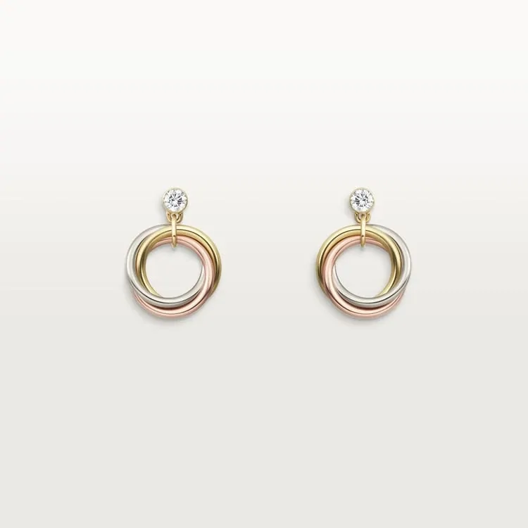 Cartier Inspired Trinity earrings