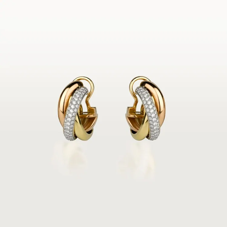 Cartier Inspired Trinity earrings