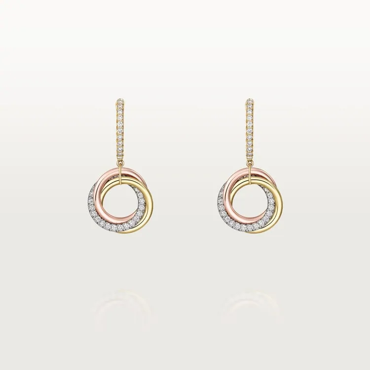 Cartier Inspired Trinity earrings