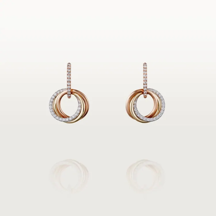 Cartier Inspired Trinity earrings