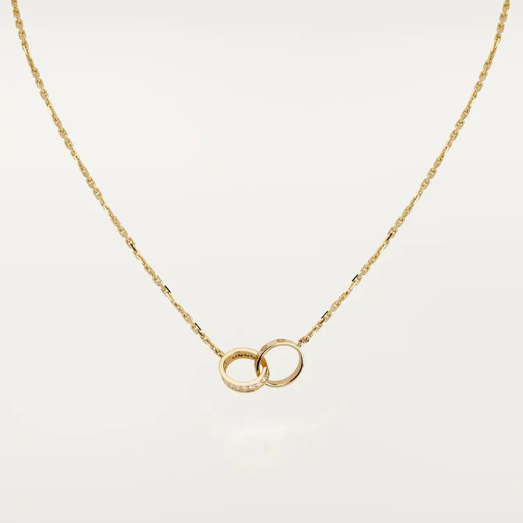 Cartier Inspired LOVE necklace, diamonds