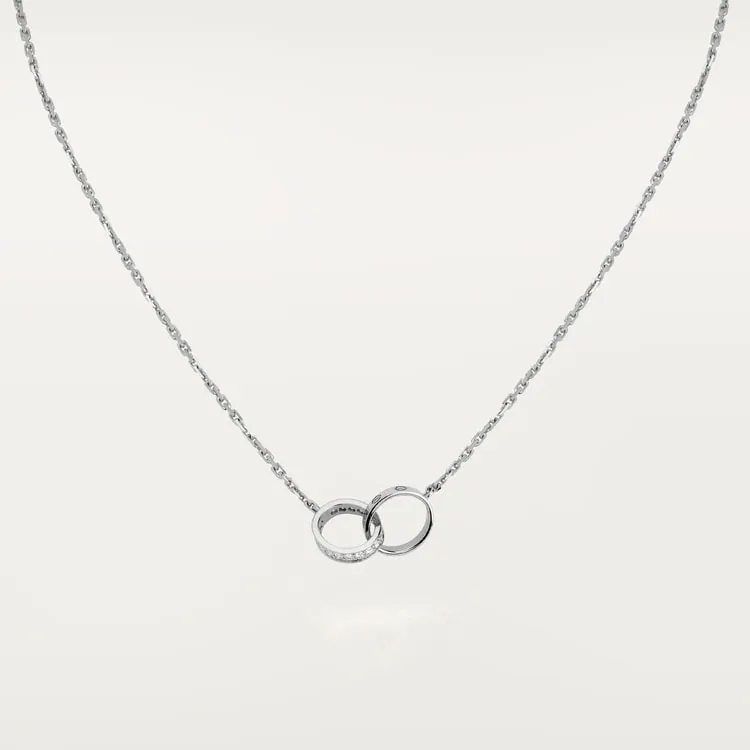Cartier Inspired LOVE necklace, diamonds