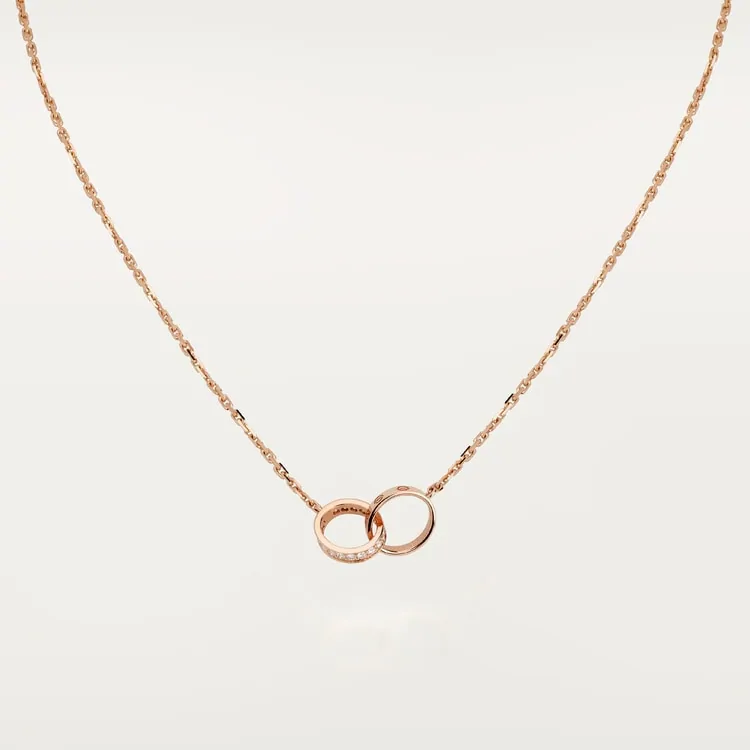 Cartier Inspired LOVE necklace, diamonds