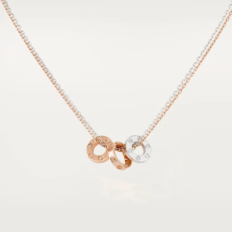 Cartier Inspired LOVE necklace, 6 diamonds