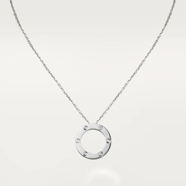 Cartier Inspired LOVE necklace, 3 diamonds