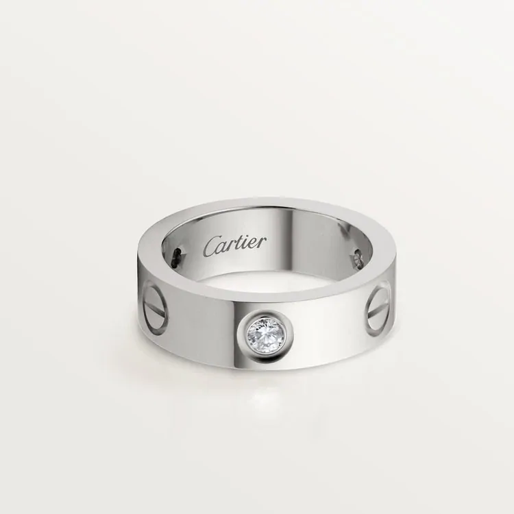 Cartier Inspired LOVE ring, 3 diamonds