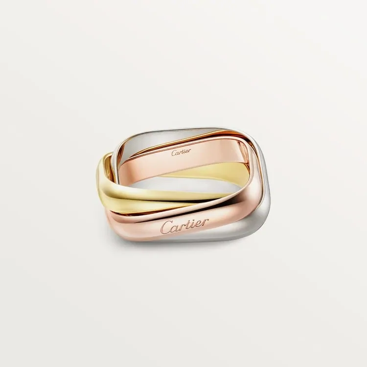Cartier Inspired Trinity cushion ring, Medium model
