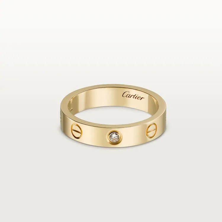 Cartier Inspired LOVE wedding band, 1 diamond