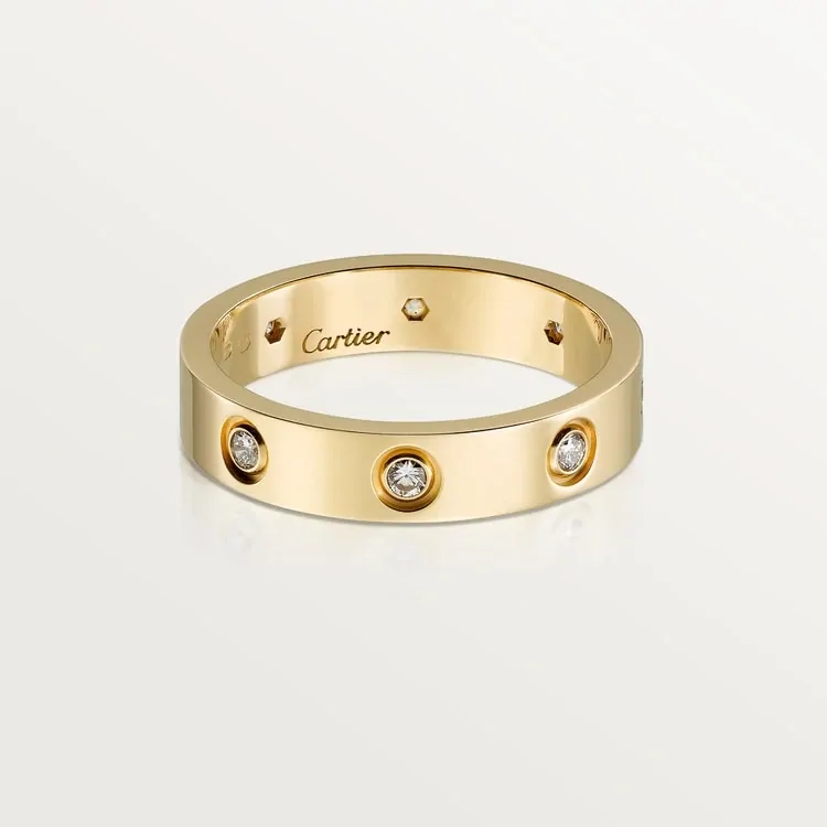 Cartier Inspired LOVE wedding band, 8 diamonds