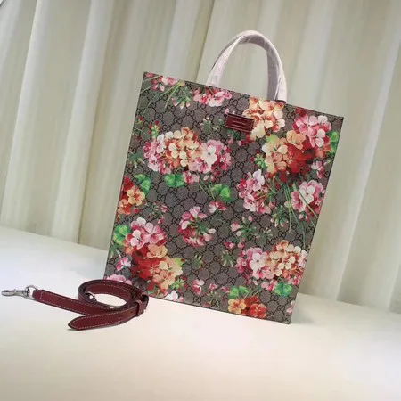 Imitation Gucci Soft GG Blooms Tote Bag 450950 Red HY17285KV93