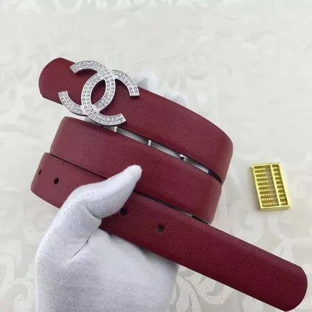 Chanel 30mm Leather Belt CH5235 Red HY19323hI90
