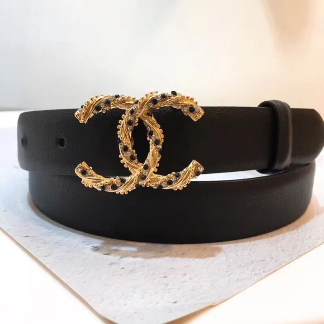 Luxury Chanel Calf Leather Belt Wide with 30mm 56591 HY15477QT69