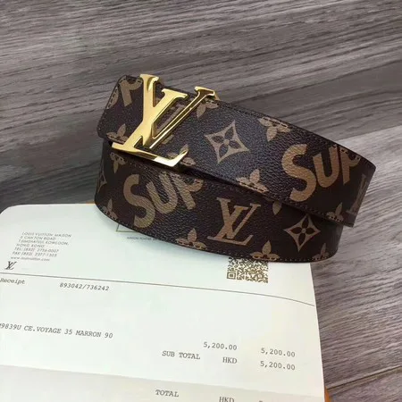 AAA Replica Louis Vuitton SPREME 40mm Belt M5899 Brown HY18183VB75