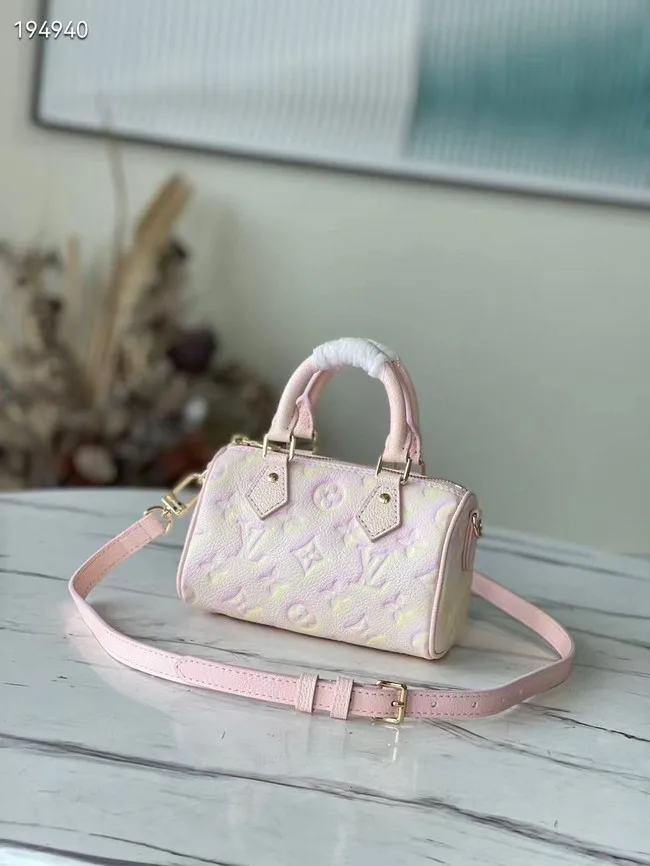 Best Louis Vuitton NANO SPEEDY M81508 Pink HY12531Ml87