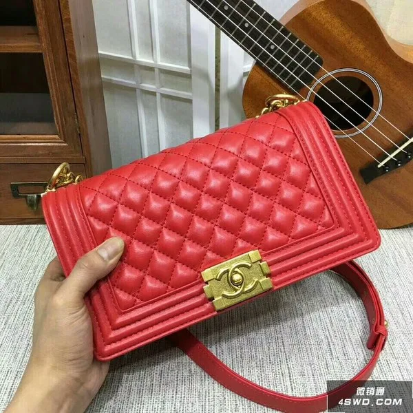 Cheap Boy Chanel Flap Shoulder Bag Sheepskin Leather 67086A Red HY57sZ66