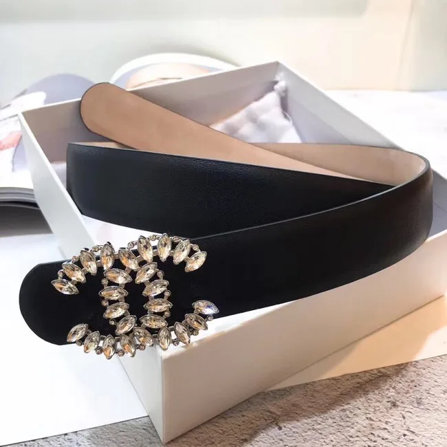 Chanel Calf Leather Belt Wide with 30mm 56593 HY19564MB38