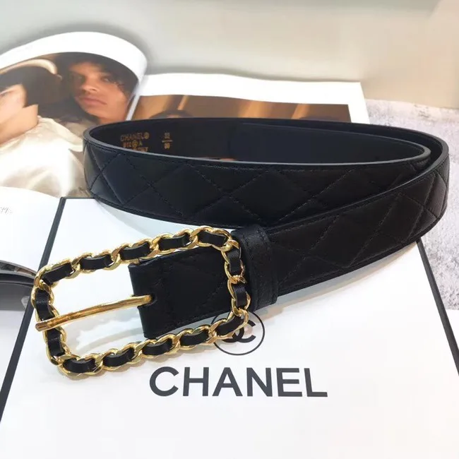 Chanel Calf Leather Belt Wide with 30mm 56600 HY15949hk64
