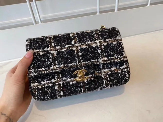 Chanel classic handbag Tweed & Gold-Tone Metal A01116-2 HY1297Yr55