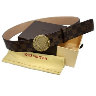 AAA 1:1 Louis Vuitton Belts 6977 Damier Coffee Belts HY16827yF79