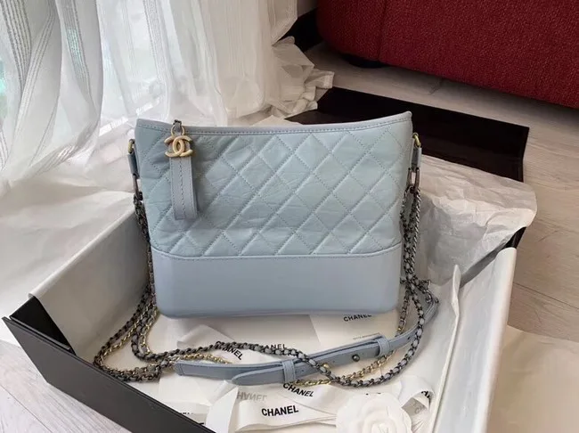 Hot Chanel gabrielle hobo bag A93824 light blue HY95cT87