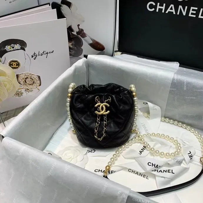 Chanel mini drawstring bag AS2529 white HY445nS91