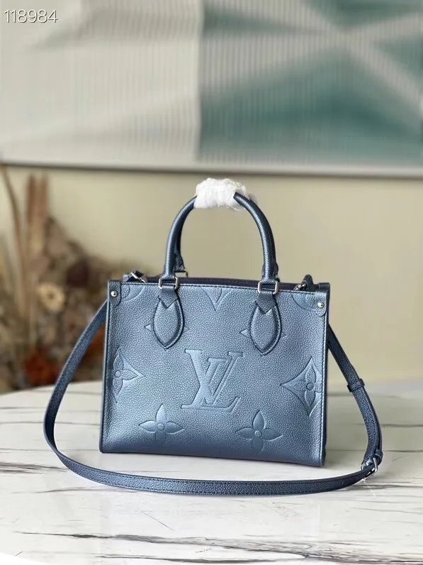 Replica Louis Vuitton ONTHEGO PM M58956 Navy Nacre HY636cK54