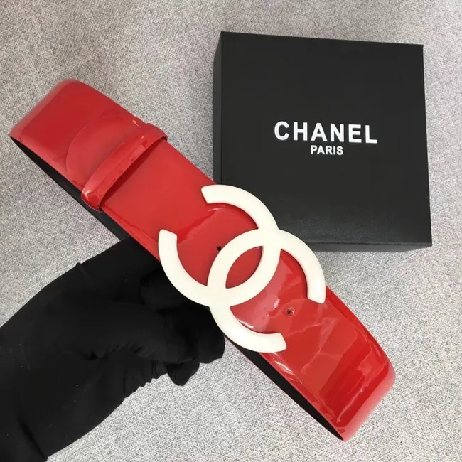 Chanel Wide leather belt with 53 mm CC4272 red HY19883JD28