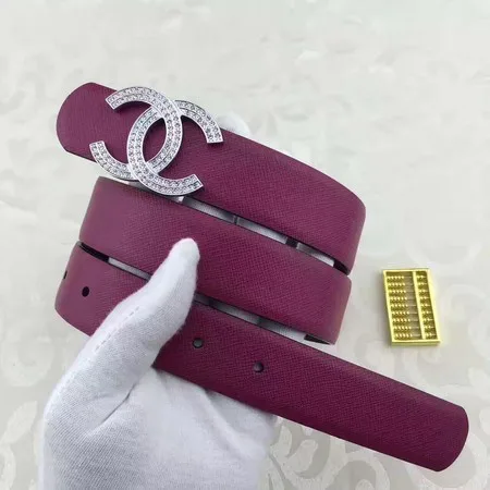 Chanel 30mm Leather Belt CH5235 Rose HY15954EB28