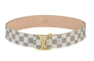 Knockoff Louis Vuitton Damier Cowskin Leather with Gold Hardware Belt HY17072yK94