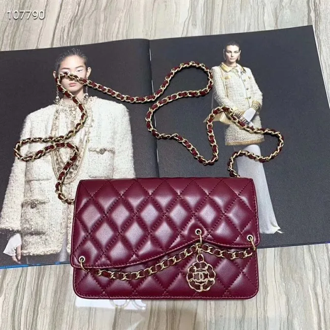 Chanel Original Sheepskin Leather Shoulder Bag 33815 Wine HY155lU52
