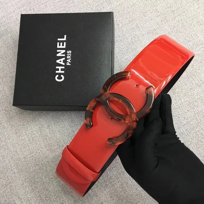 Knockoff Chanel Wide leather belt with 53 mm CC4270 red HY19262yK94