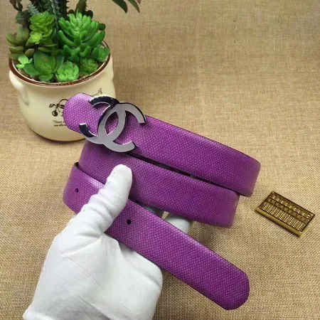 Replica Chanel 30mm Leather Belt CH5232 Purple HY18845VA65