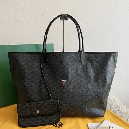 Goyard Black Goyardine Saint Louis PM Leather — Goyard Handbags sample