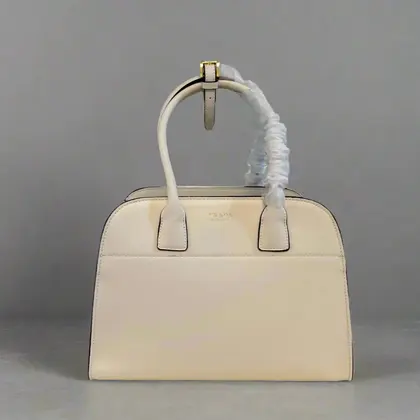Medium Galleria Bag 28 in Cider Brown Smooth Calfskin Gold Hardware — Prada Handbags sample