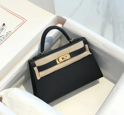 HN Mini 20 Black Gold Hardware — Hermès Handbags sample