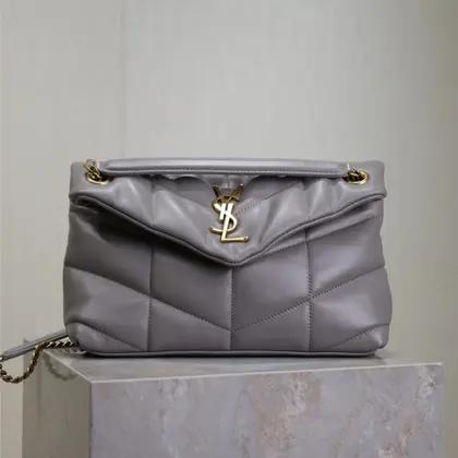 YSL 25s Loulou Puffer Medium 29 in Smoky Lavender — Saint Laurent Handbags sample
