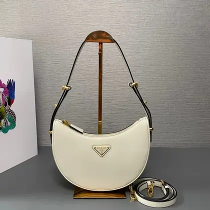 Prada Arque Small Leather Shoulder Bag — Prada Handbags sample