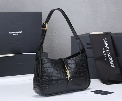YSL Black Crocodile shoulder bag — Saint Laurent Handbags sample