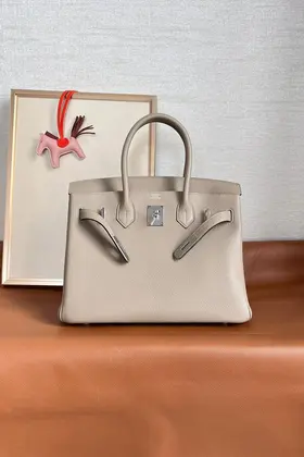 HN 30cm Gris Tourterelle Palladium hardware — Hermès Handbags sample