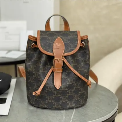 Celine Folco Backpack Mixed Pattern Brown 17x20x10cm — Celine Handbags sample