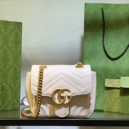 Gucci Marmont Replica 1:1 Women’s Handbag High Quality White 20cm — Gucci Handbags sample